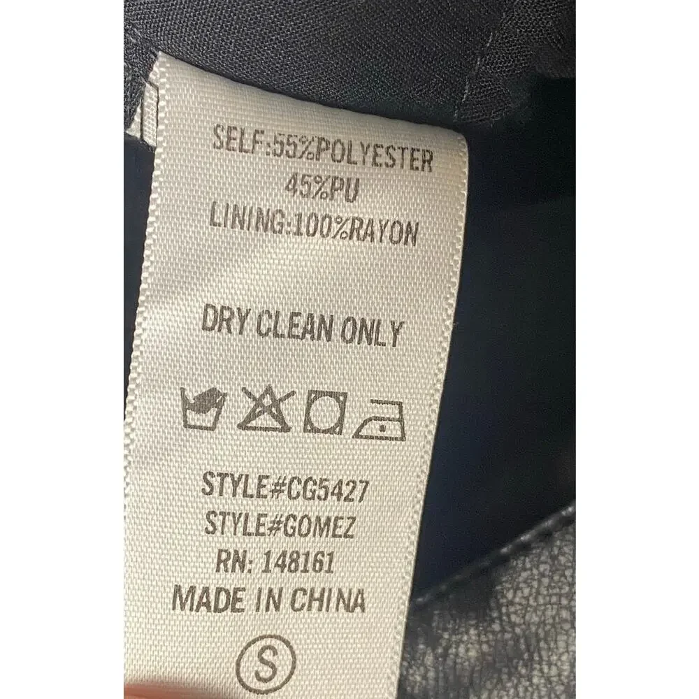Budy Love Black Faux Leather Lightweight Ankle Pants Women's Size Small NWT